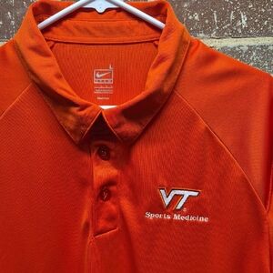 Virginia Tech men's sports medicine large polo nike team ORANGE